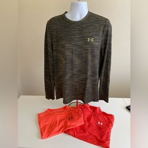 3 men’s under armour long sleeve shirts